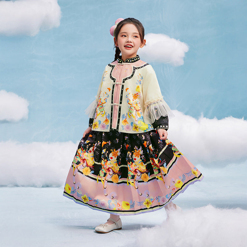 Garden of Spring MaMianQun Pleaded Skirt 有富有福马面裙