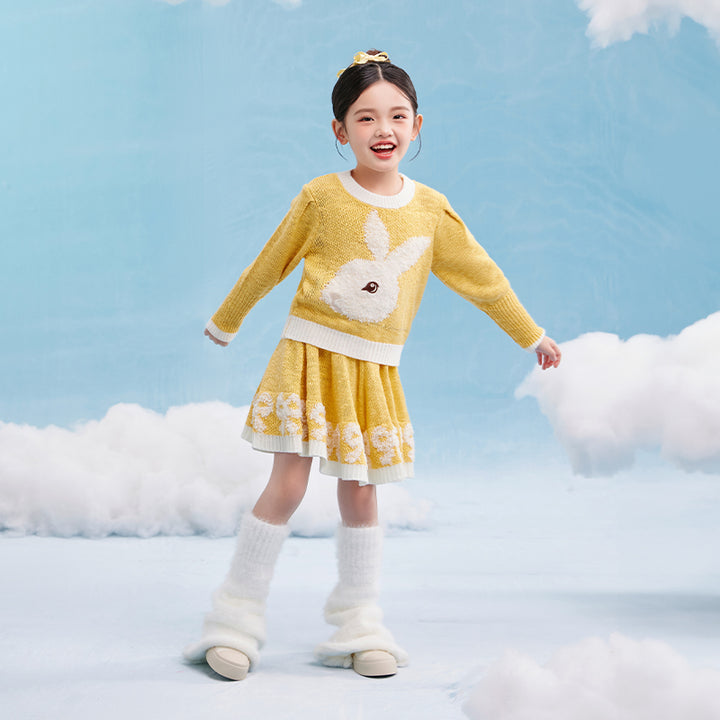 April Bunny Knitted Skirt Set 春日圆舞套装