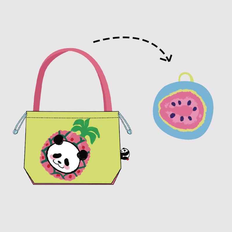 Foldable Compact Panda Bag 盼达果园提包