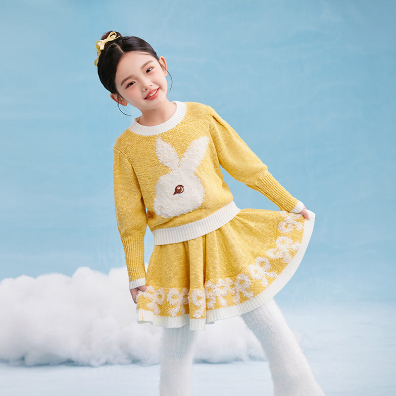 April Bunny Knitted Skirt Set 春日圆舞套装