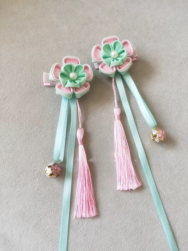 Cherry Blossom Hair Clips