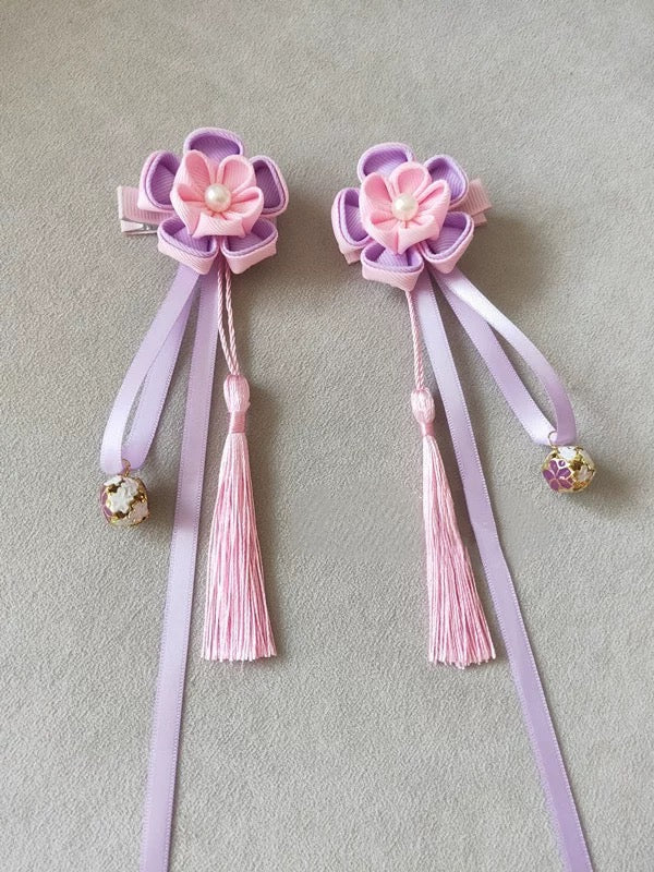 Cherry Blossom Hair Clips