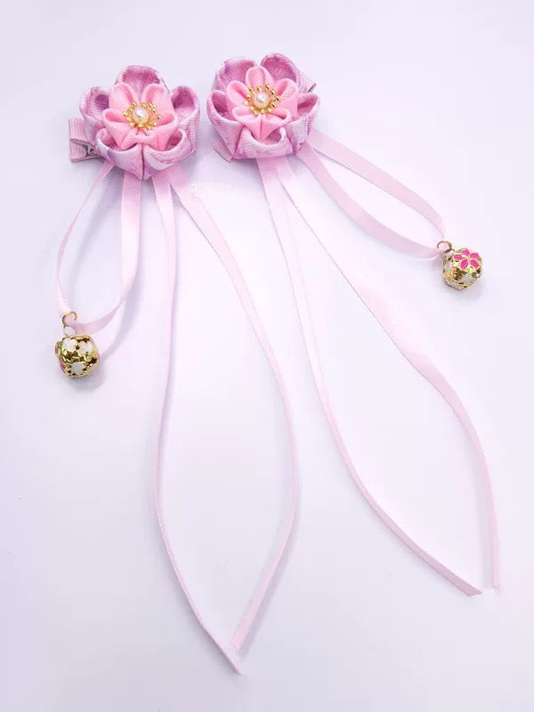 Cherry Blossom Hair Clips