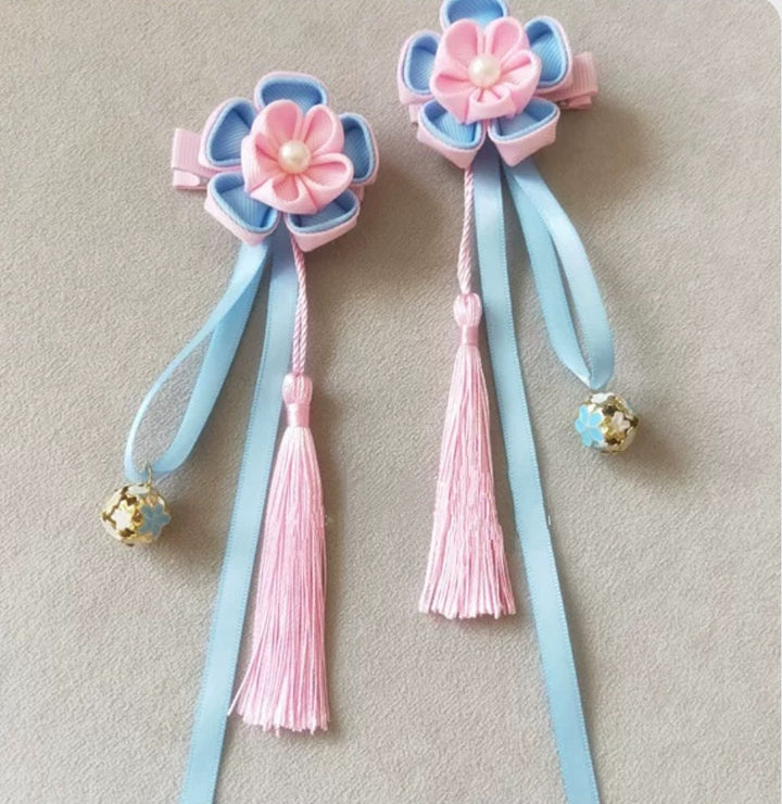 Cherry Blossom Hair Clips