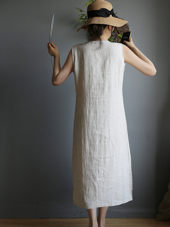 Linen Tunic Dress - Bamboo