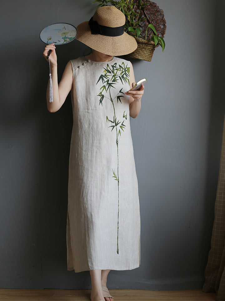 Linen Tunic Dress - Bamboo