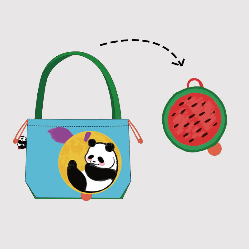 Foldable Compact Panda Bag 盼达果园提包